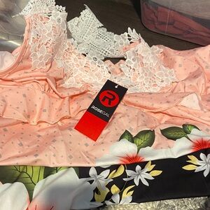 Pink crisscross lace straps, top or could be a dress is size plus 24